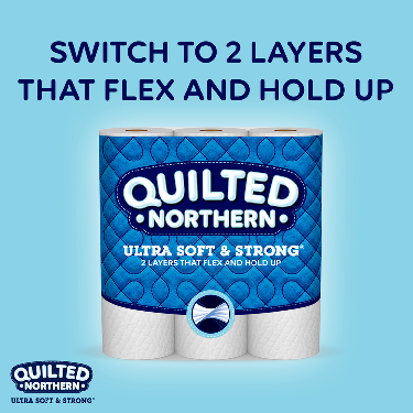 Ultra Soft & Strong Toilet Paper, 12 Mega Rolls (= 48 Regular Rolls)