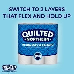 Ultra Soft & Strong Toilet Paper, 12 Mega Rolls (= 48 Regular Rolls)